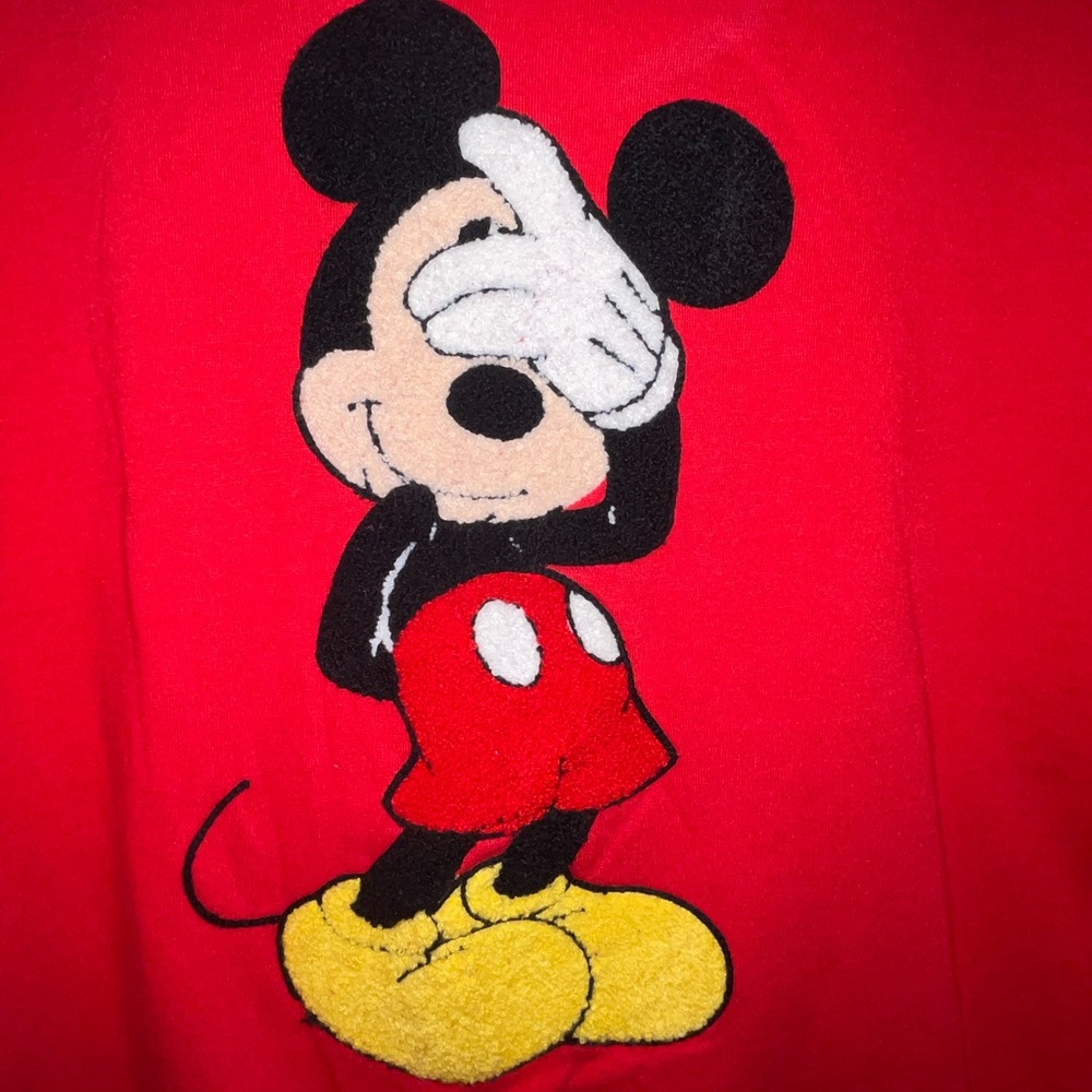 Disney Mickey Mouse Red Raised Patch Sweatshirt C… - image 2
